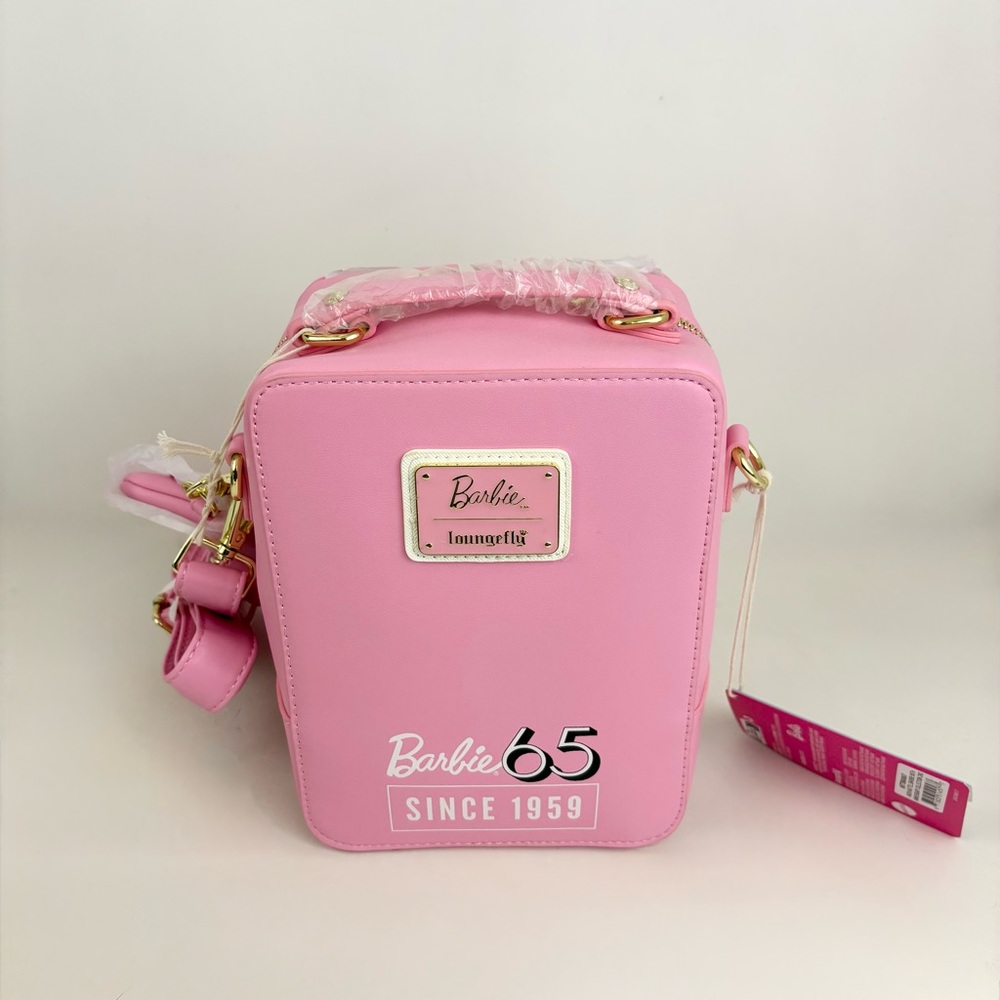 Loungefly Barbie 65th Anniversary Hard Tag Crossbody Bag New With Tags - Picture 5 of 16